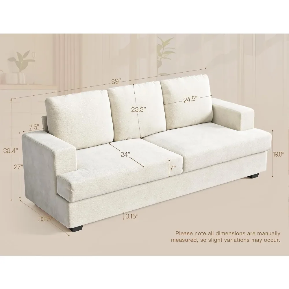 89" 3-Seater Sectional Sofa 3