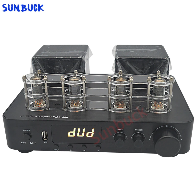 

Sunbuck Lossless decoding fiber coaxial Bluetooth hifi 6F2 tube power amplifier 100W 2.0 6F2 vacuum tube power amplifier