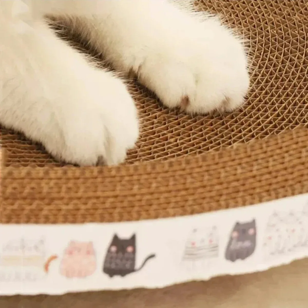반려동물 고양이 긁는 보드, 둥근 타원형 주름진 고양이 긁는 도구, 그라인딩 클로 장난감, 내구성 있는 긁는 보드 장난감