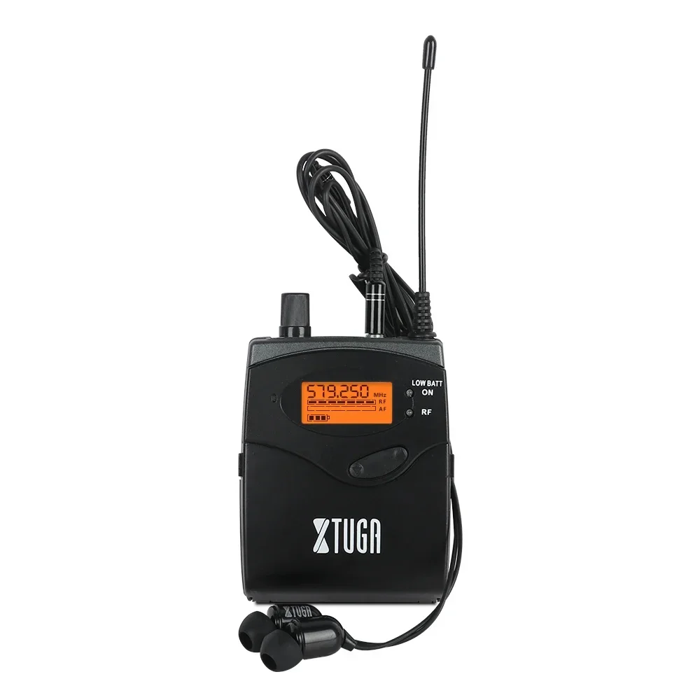 XTUGA IEM1200 프로페셔널 무선 2 바디팩 인이어 시스템 (밴드 공연용)