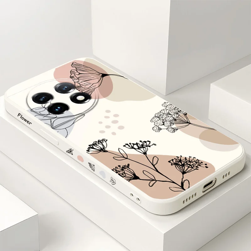 Brown Morandi Liquid Silicone Phone Case