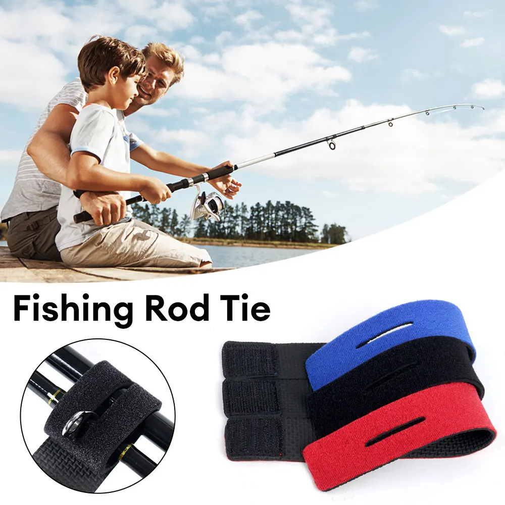 

10Pcs Fishing Rod Tie Holder Strap Belt Tackle Elastic Wrap Band Pole Holder Fastener Ties Outdoor Fishing Tools Accessories