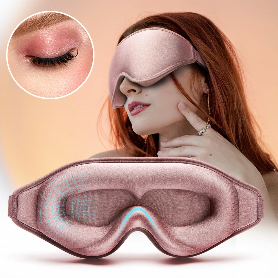liuchanghe Mascherina per Dormire, 3D Mascherina per gli Occhi per Bloccare la Luce - Pressione Oculare Zero, Maschera per il Sonno, Pisolino, Meditazione, Viaggi