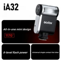 Godox iA32 Compact Camera Flash 8-Level Power Control 2.5s Recycle Time 490 Flashes High Compatibility Lightweight Portable 2