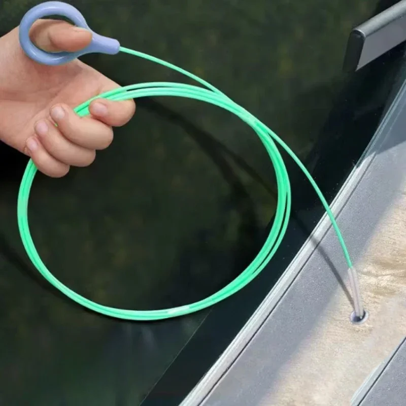 3/5m Car Drain Dredge Cleaning Scrub Brush Auto Sunroof Long Hoses Detailing Cleaning Tool Spiral Brush