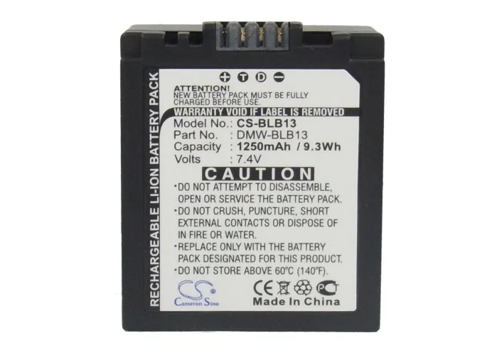 Fotocamera 1250Mah Batteria Per Panasonic Lumix Dmc-G1 Slr Dmc-G1 Dmc-Gf1 Dmc-Gh1 Dmc-G1A Dmc-G1K Dmc-G1R