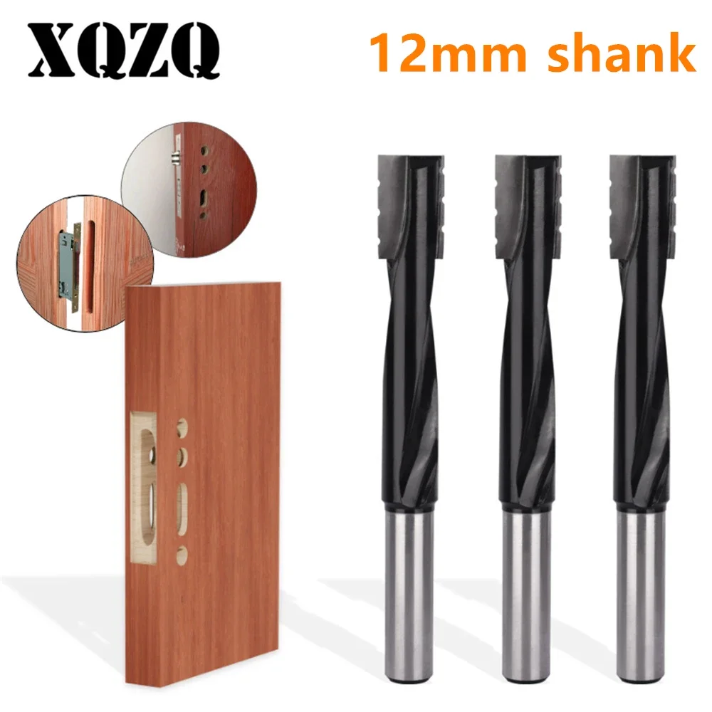 12mm Schaft Spirale Reinigung Bottom Bit Router Bit Holz Fräser für Holz Bit Planfräser Hartmetall Cutter Schaftfräser Werkzeuge