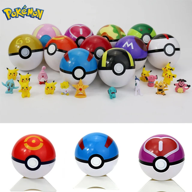 Conjunto De 12 Pçs Pokemon Pokeball Conjunto Poke Grande Mestre Bola Mais  Original Pokémon Figura Pikachu Brinquedos Presente Aniversário Das  Crianças - Figuras De Ação - AliExpress