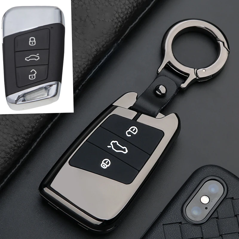 

For Volkswagen VW Passat B8 Arteon Magotan Golf GTE Tiguan 2 MK2 For Skoda Superb 3 A7 Kodiaq Car Key Case Cover Accessories