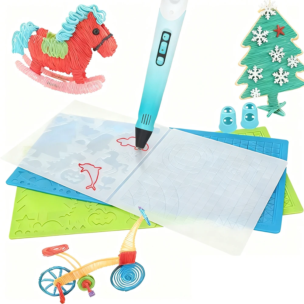 Creative Silicone Design Pad for 3D Printing with Finger Covers for Kids