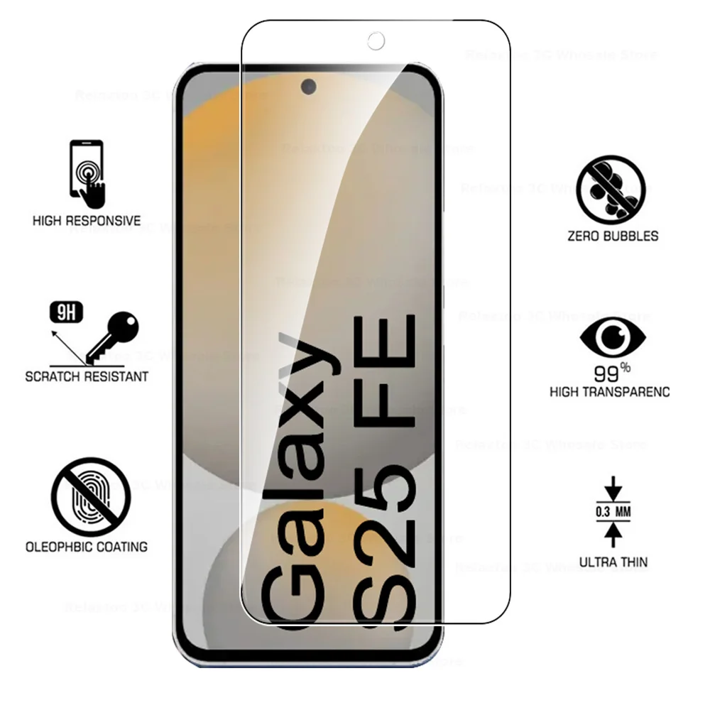 Premium 9H Tempered Glass Screen Protector, 1-5 Pack, 6.7 inch, 2025 Model