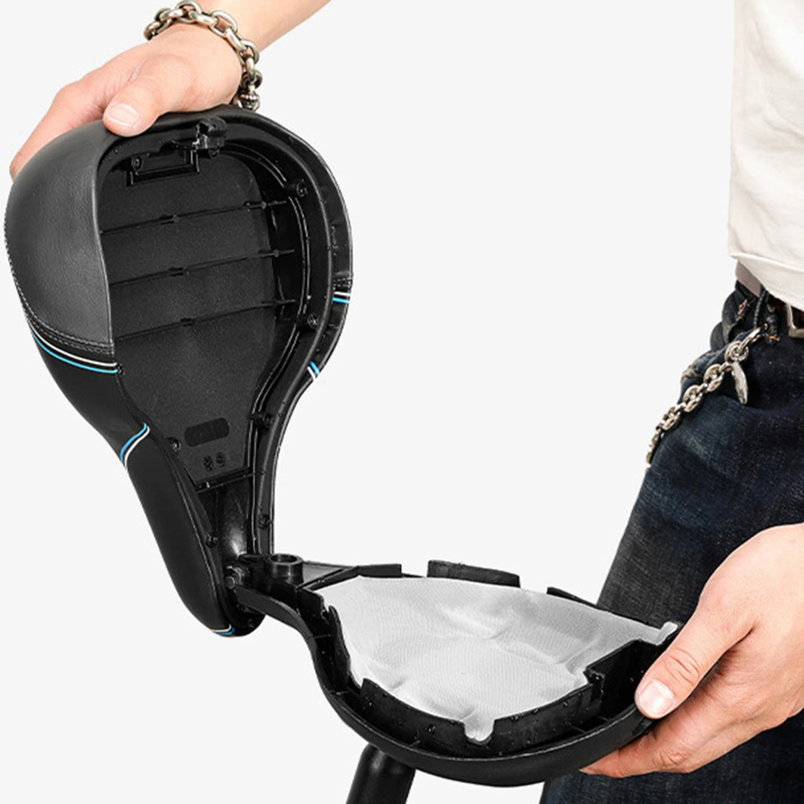 Comfort Bike Saddle Cushion Pad Shock Absorber Storage Case Saddle