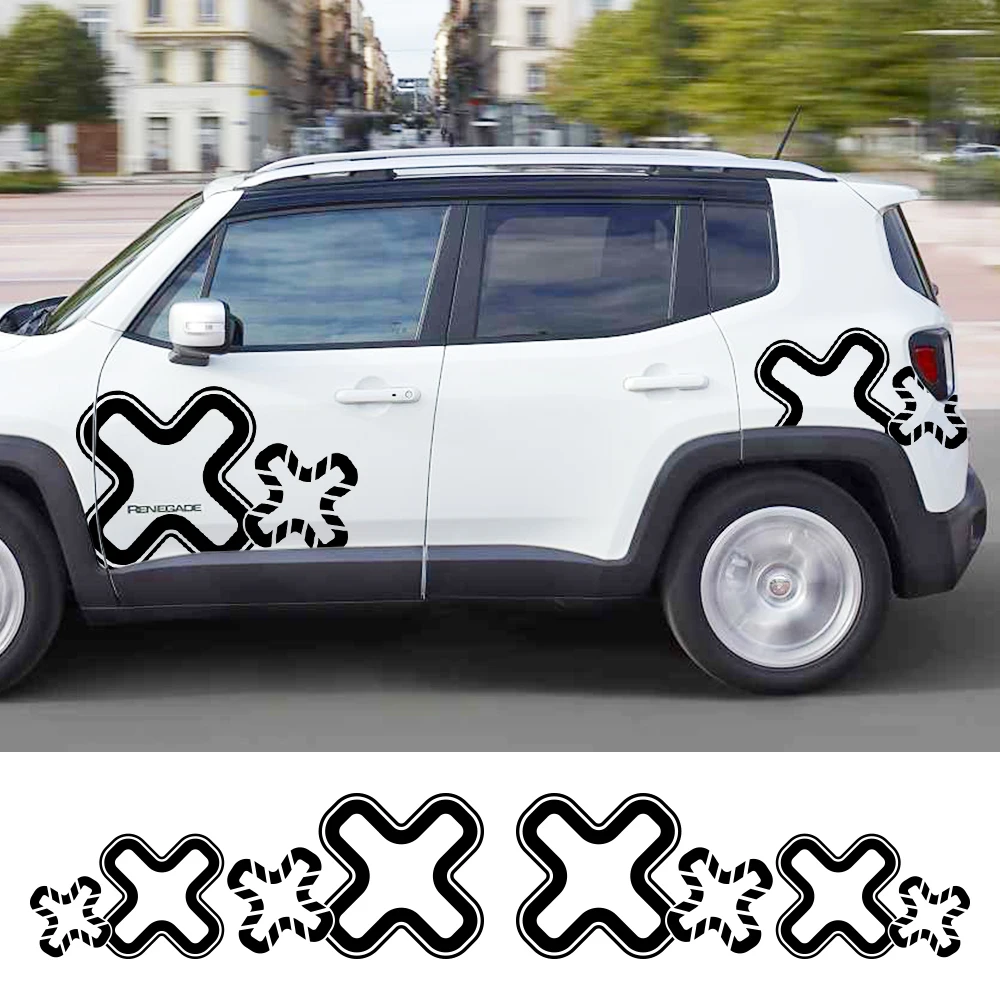 

Car Door Side PVC Stickers For Jeep Renegade 2016-2023 Stylish Graphics Vinyl Film Decals Auto Body External Tuning Accessories