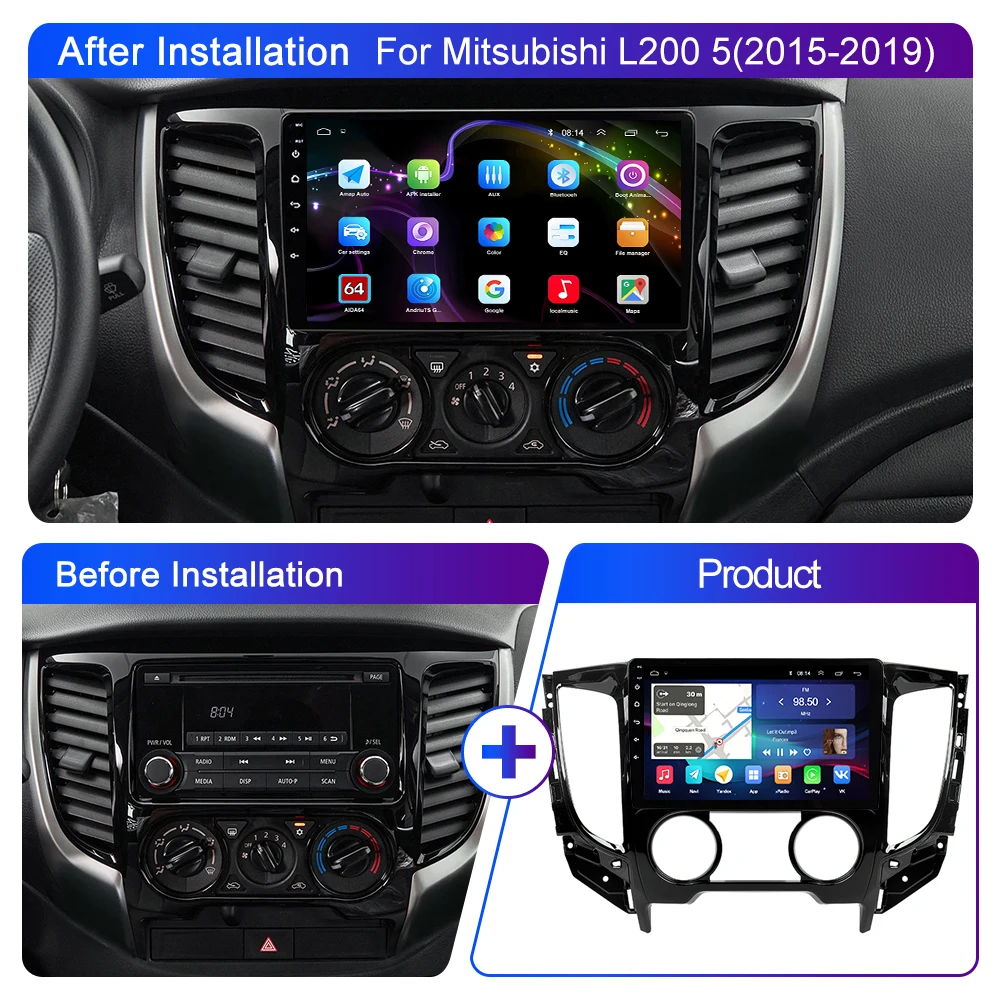 LEHX L6 Pro Android 14 Auto Car Radio Multimedia Stereo For