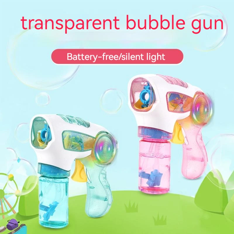 

The New Transparent Glowing Bubble Gun Blowing Bubble Toys For Children Boys And Girls Outdoor Summer Games Party Essential