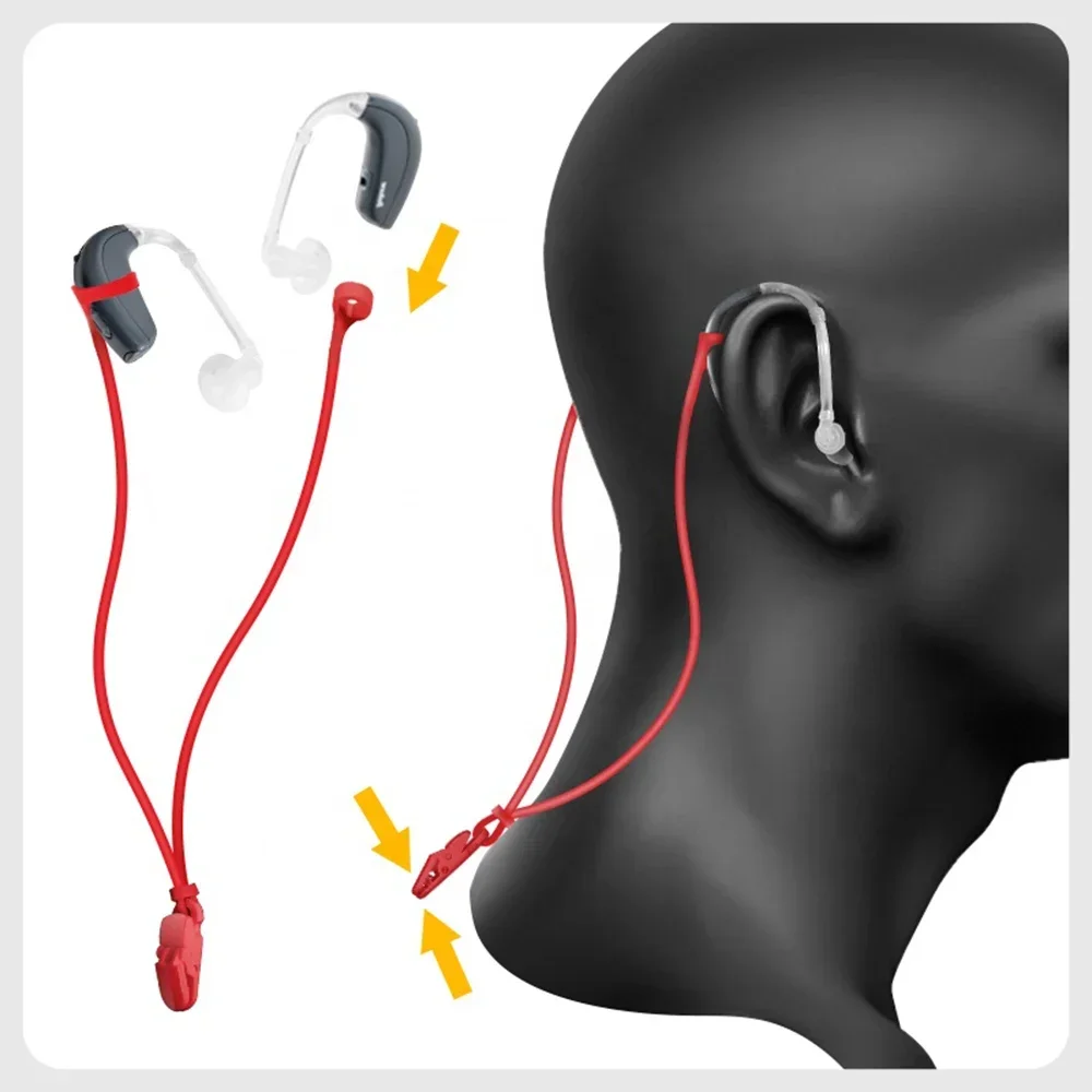 Waterproof Bluetooth Hearing Aid Protector with Anti-Loss Silicone Elastic Cord