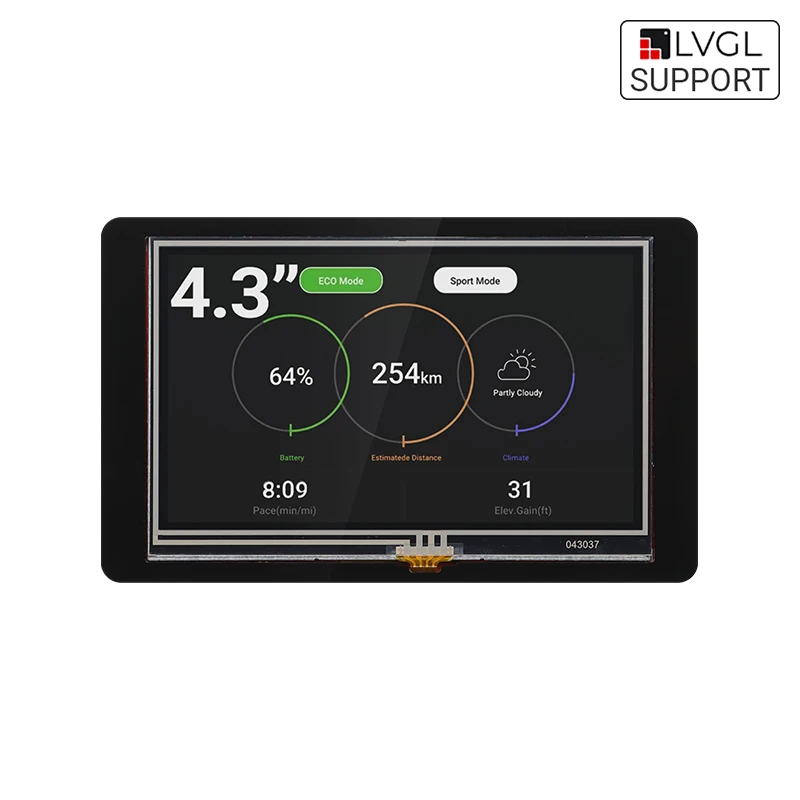 Crowpanel-módulo de Exibição Inteligente Esp32 Tft Lcd Aprendendo para Arduino Lvgl 4.3 480x272 Resolução Hmi Touch Screen - Imagem 4