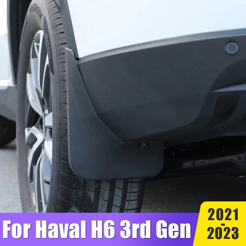 

4PCS Front Rear Mudflaps Mudguard Mud Flaps Flap Splash Guards For Haval H6 3rd Gen 2021 2022 2023 GT DHT-PHEV Car Accessories