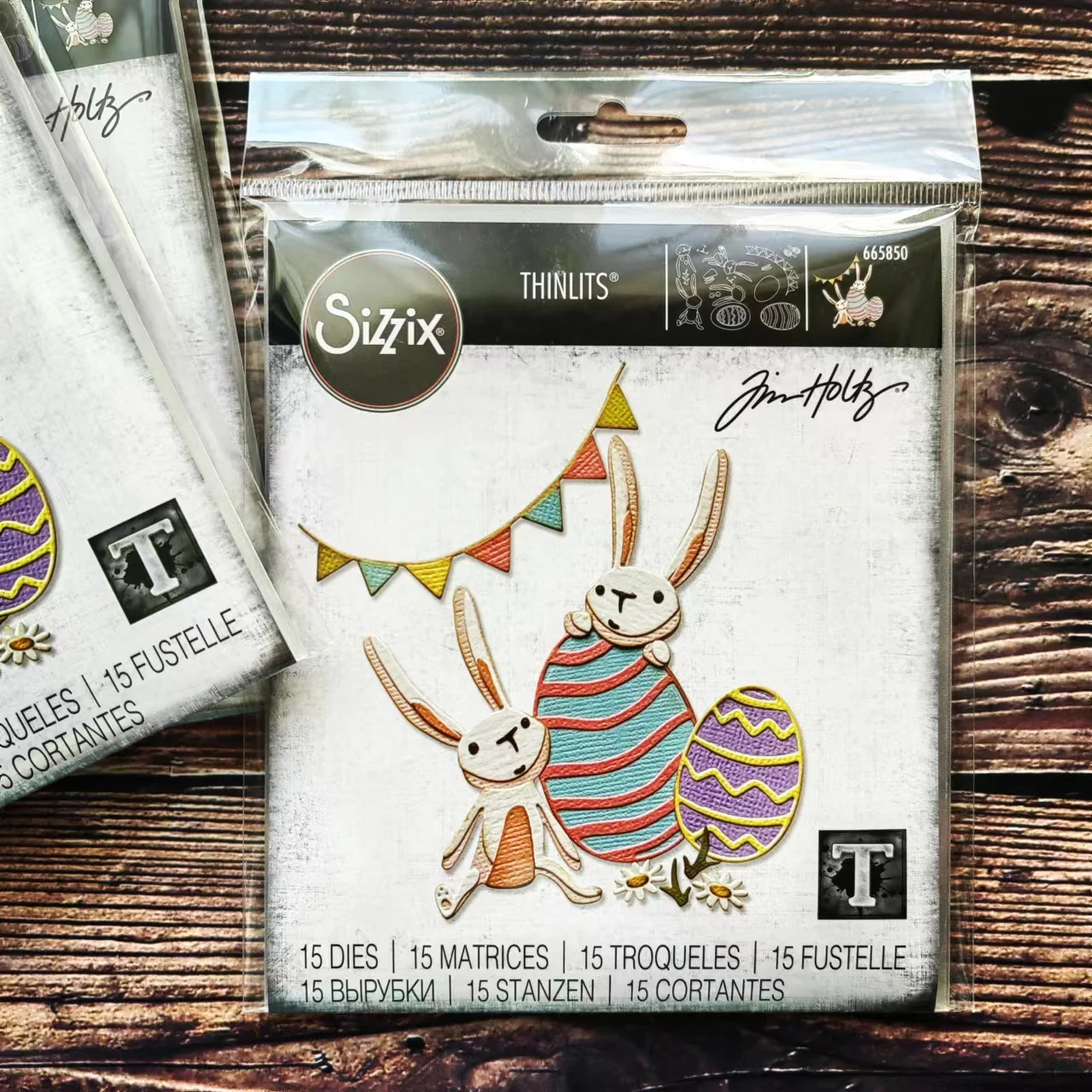 

Sizzix 665850 Thinlits Die Set 15PK - Bunny Games by Tim Holtz
