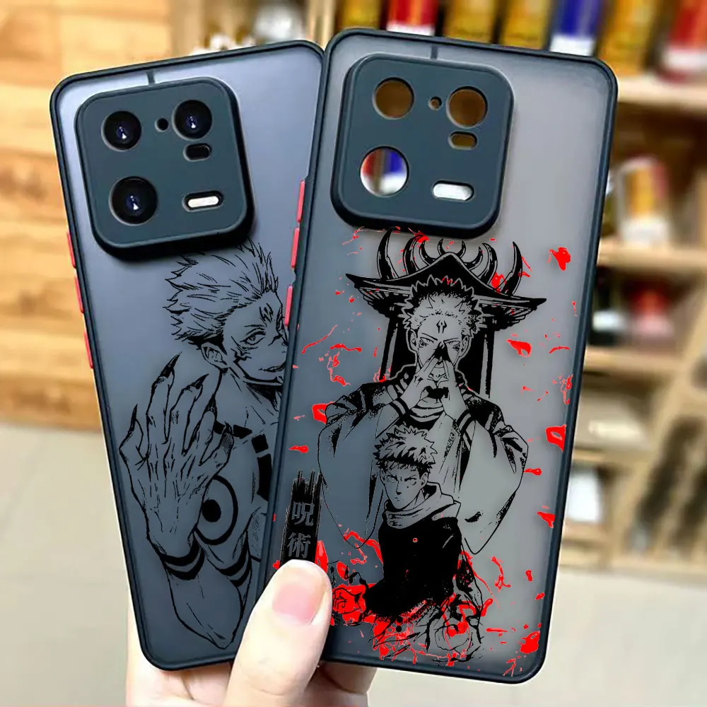 

Matte Phone Case for Xiaomi 13 12 12S 12T 11 11T 10 10T 10S 9 8 6X 5X PRO LITE 5G Ultra Case Jujutsu Kaisen Sukuna Satoru Gojo