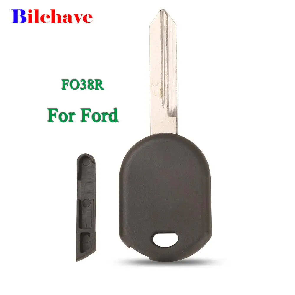 

jingyuqin For Ford C-Max F350 Escape Fiesta F150 Mustang Transponder Key Shell Car Key Blanks Case FO38R Blank Key Blade
