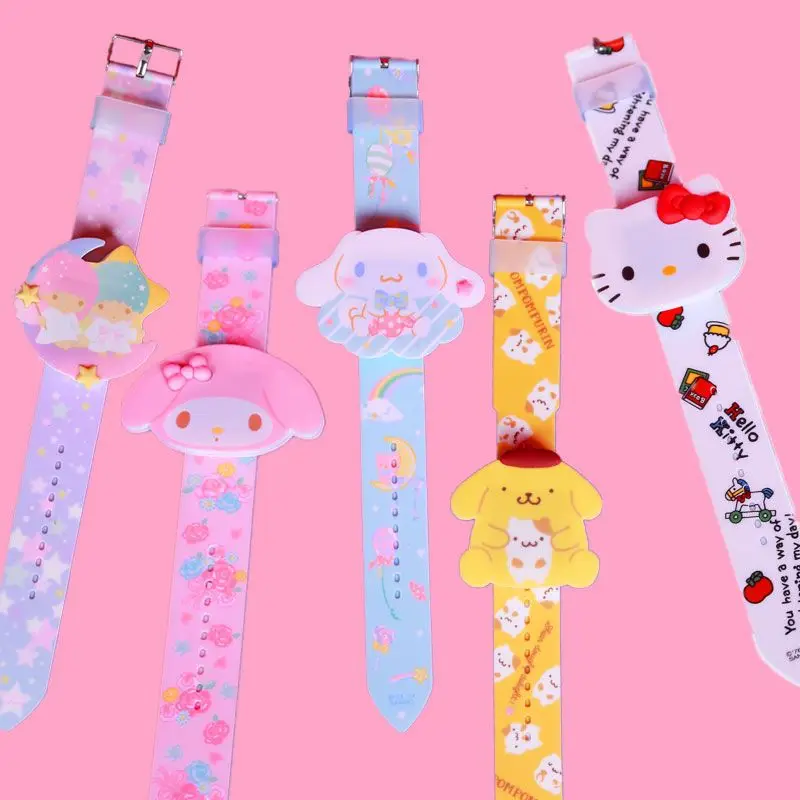 

Sanrio Anime Cartoon Electronic Watch Female Cute Big Ear Dog Melody Gemini Girl Heart Primary School Student Watch Wholesale