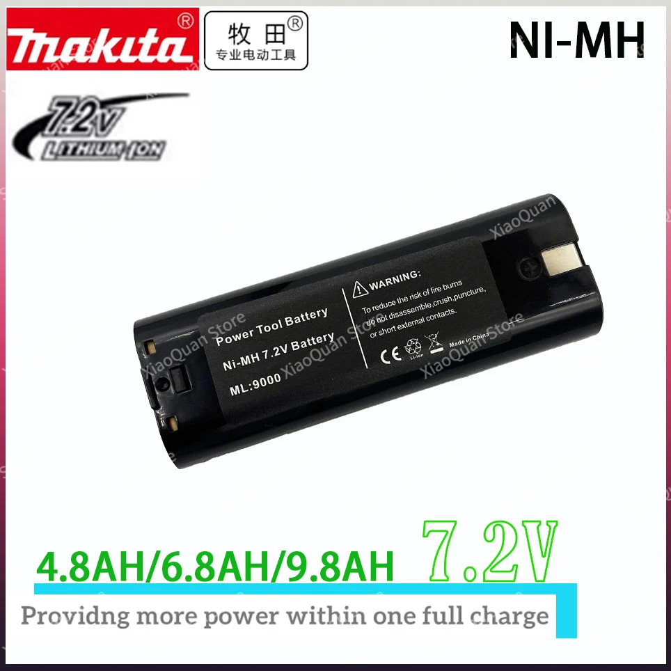 

7.2V 4800mAh Tool Replacement Battery for Makita 9000 7000 7002 7033 4770D 6002D 6010D 6710D 9035D Ni-Mh Rechargeable Batteries