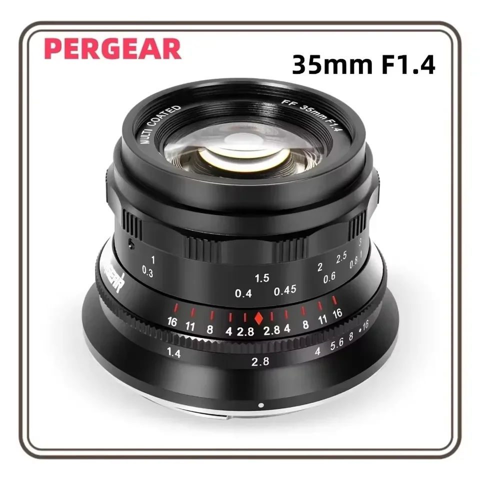 PERGEAR 35mm F1.4 フルフレームマニュアルフォーカスレンズ Sony E