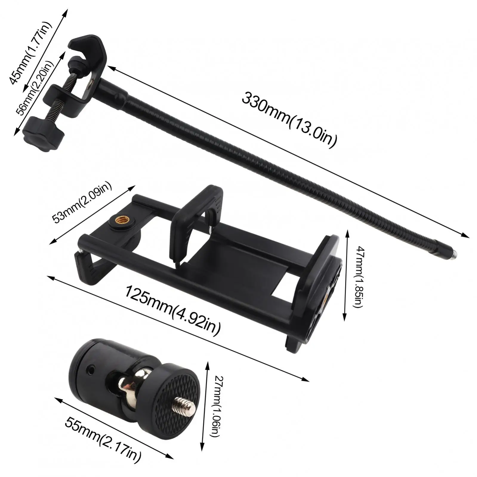 Universal Microphone Mobile Phone Tablet Stand Bracket HolderS Hose Adjustable Clip Shockproof Frame Tripod Accessories microphone stand