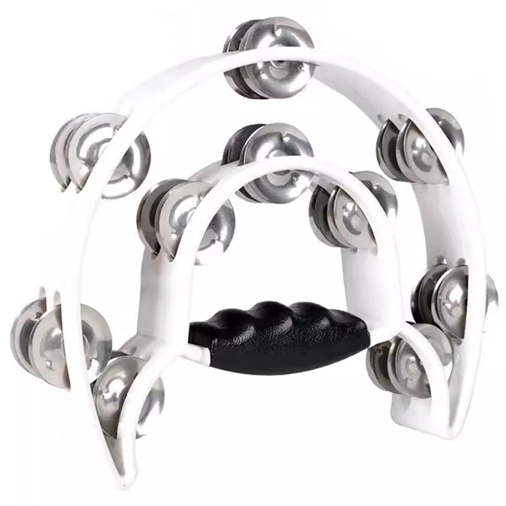 Alice ATB002A Double Ring Tambourine Timbrel Metal Jingles 25x20cm
