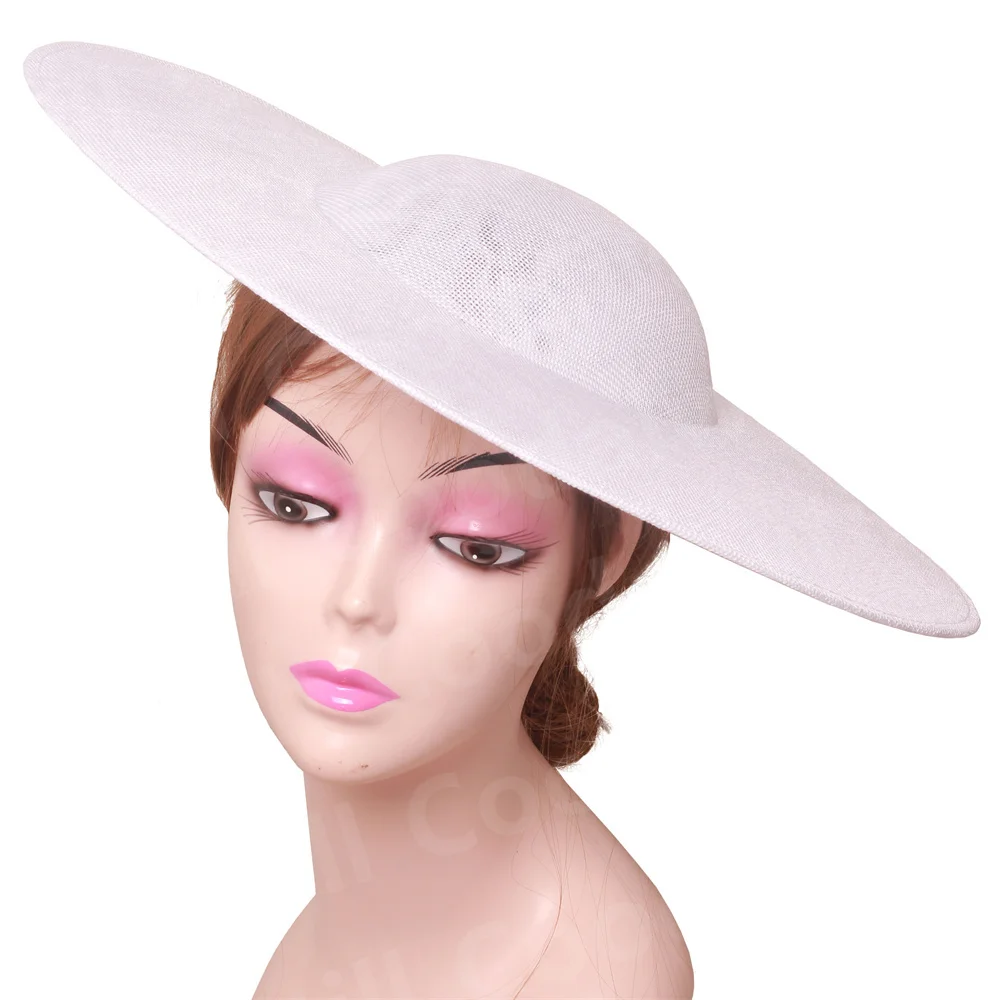 40CM Große Fascinator Basis DIY Haar Zubehör Hut Frauen Derby Hochzeit Kopfschmuck Damen Kirche Rennen Maillinery Kappe Liefert – Detail 30