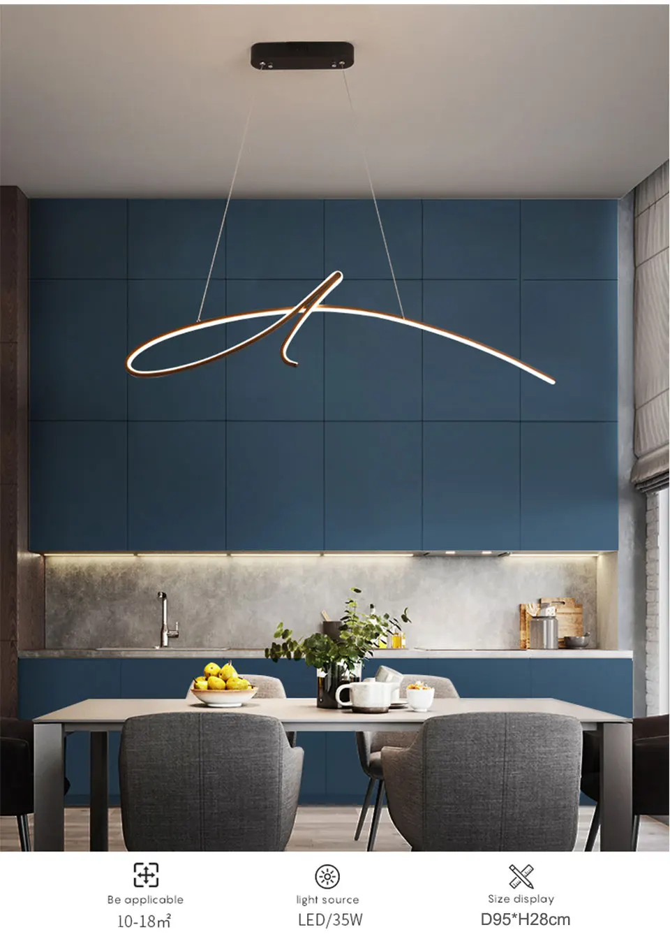 Modern LED Pendant Light Creative For Study Kitchen Dining Living Room Decrotio Cord Hanging Lustre Indoor Lamps Input AC90-260V