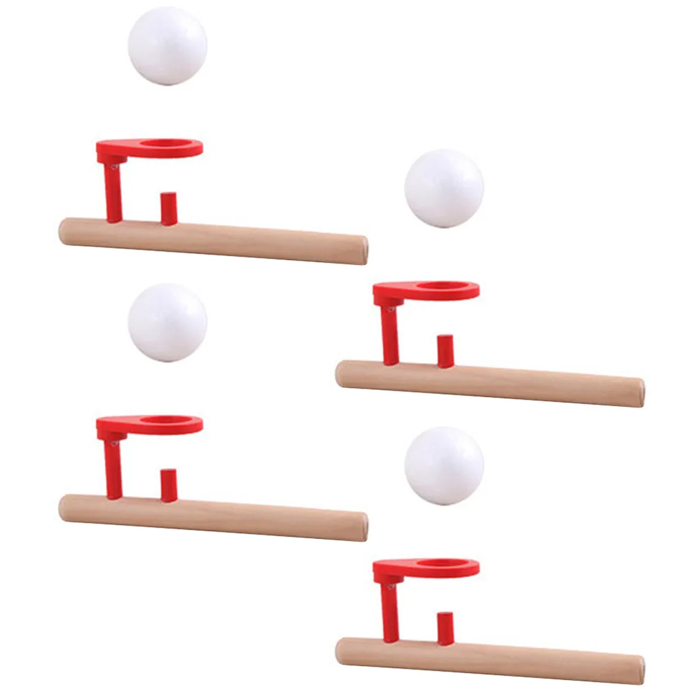 

4 Sets Taste Suspension Ball Blowing Machine Parent-child Childrens Childrens Toys Balance Wood Floating