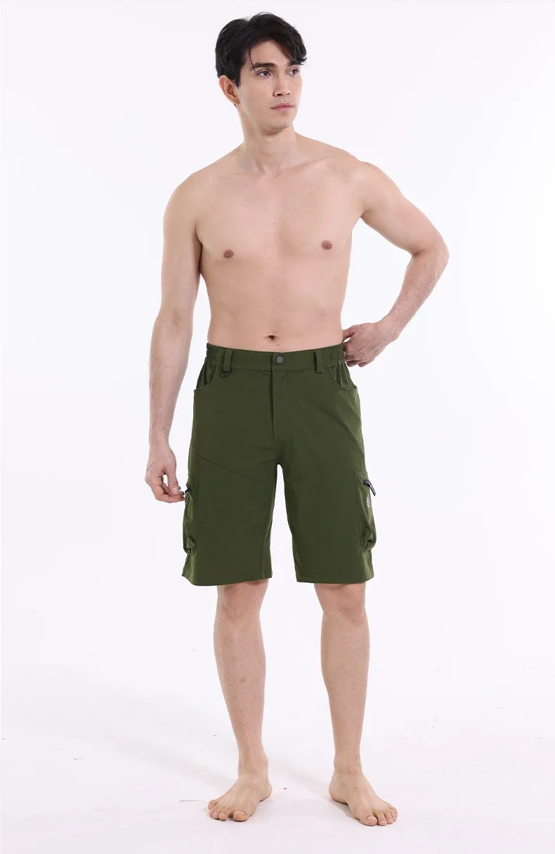 Mountain Bike Shorts – Breathable Multi-Pocket Cycling Shorts with Elastic Waistband