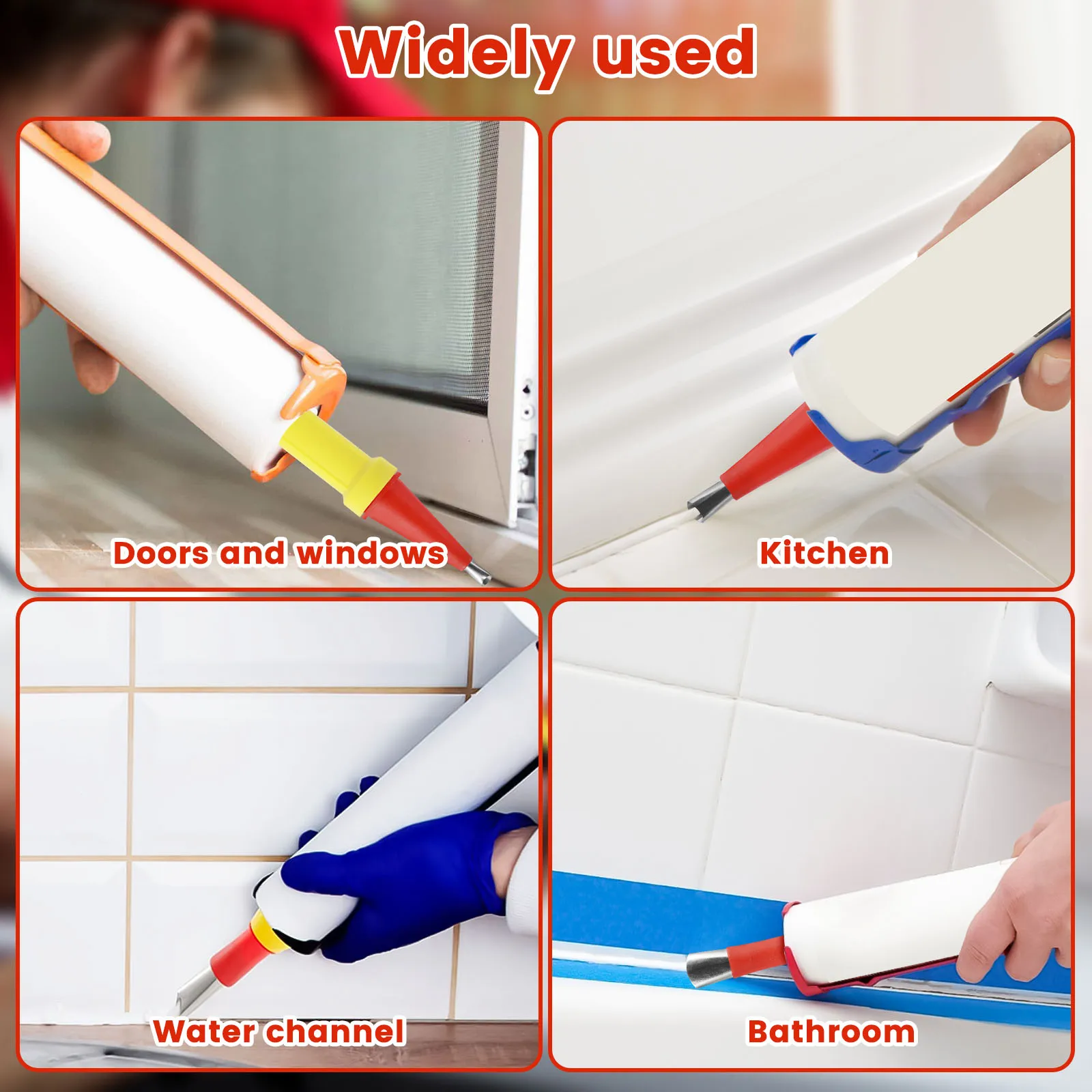 32Pcs Caulking Nozzle Set Universal Caulking Finisher Tool 5-35mm Multi-Size Caulking Tip Kit Stainless Steel Caulking Tool Set 5
