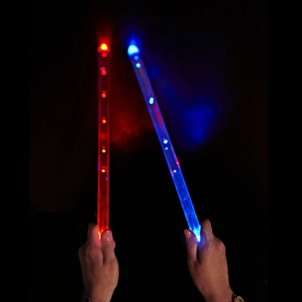LED Light Up Drumsticks 15 Color Changing Glow In The Dark Drumsticks LED Light Up Drum Sticks Rechargeable Jazz Drum Sticks