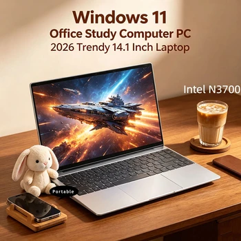 Ultra Slim Laptop 14.1" 16GB RAM 2TB SSD Notebook Windows 11 Pro 1920*1080 Display Office Study Computer PC Intel N3700 1