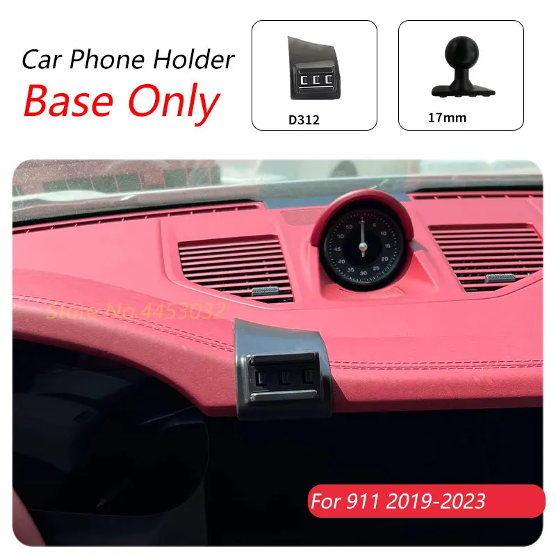Car Phone Holder Special Fixed Bracket Base 17mm Not Blocking Air Outlet Interior Accessories for Porsche 911