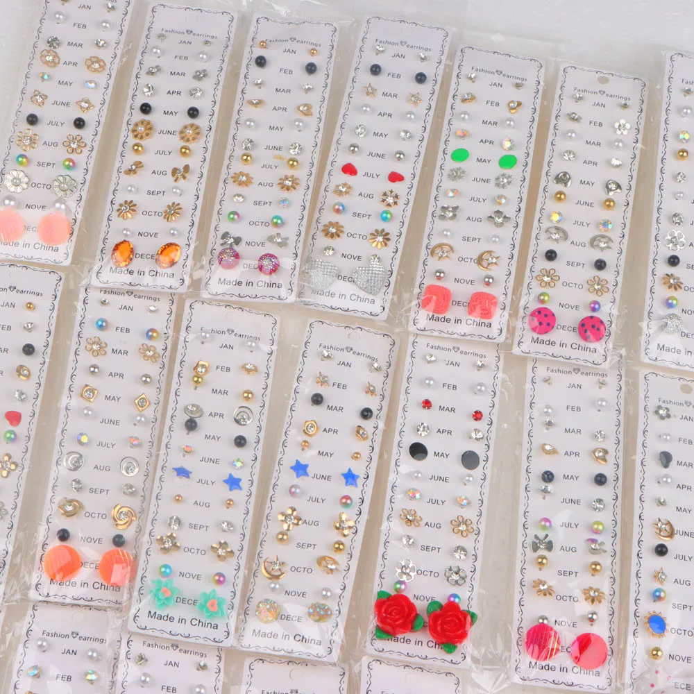 20 Sätze/los Mini Ohrstecker Set Mixed Stil Mode Frauen Schmuck Geschenk Für Freunde Party Geschenke Großhandel – Detail 13