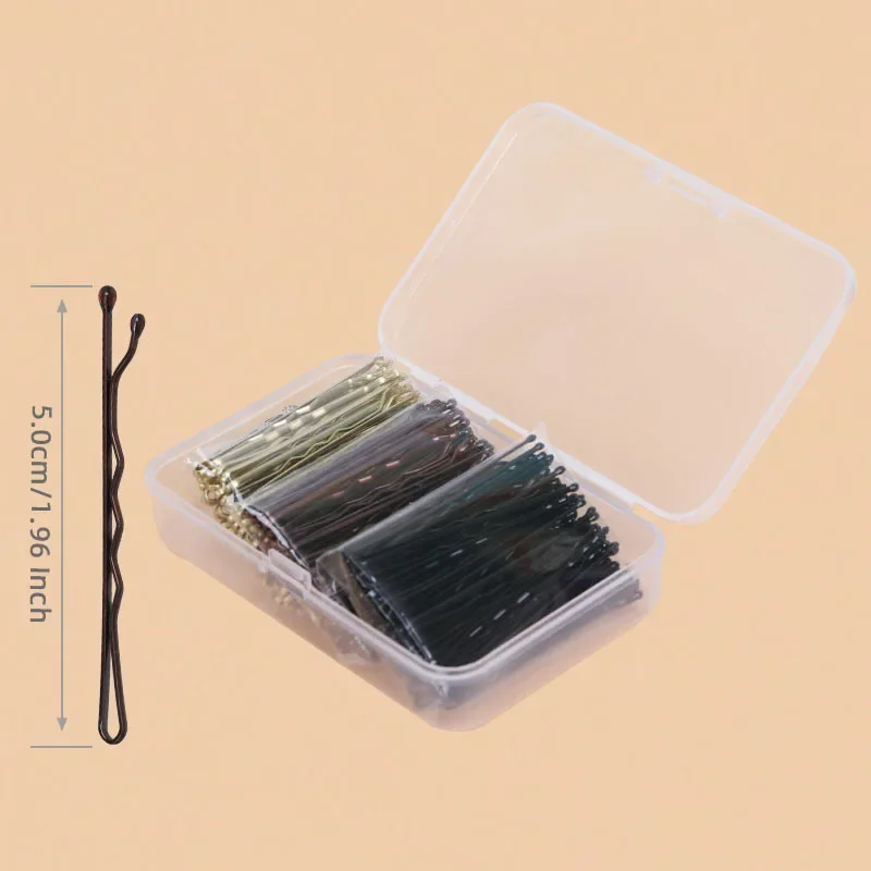 5cm Wave Alloy Gold Black Hairpins Simple Hair Clip Barrette Wedding Bride Women Girls Hairstyles Tool hair clips hair accessories 150Pcs