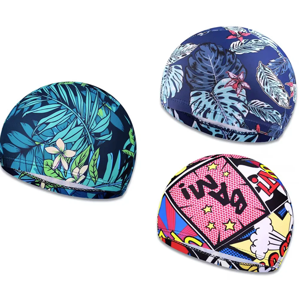Swimming Cap Waterproof Retractable Protection Ear Long Hair Swimming Pool Bath Sports