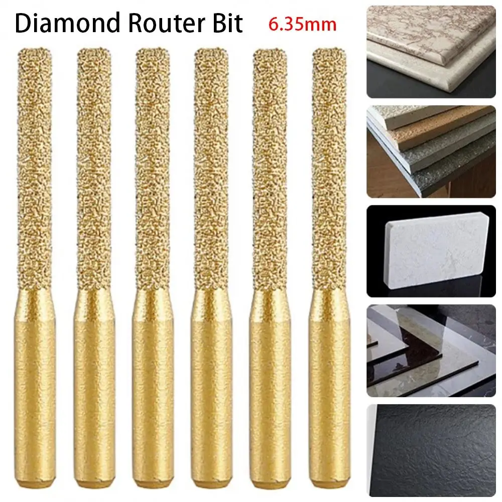 Diamond Router Bit 6.35mm for Marble Granite Ceramic Tile Stone Milling