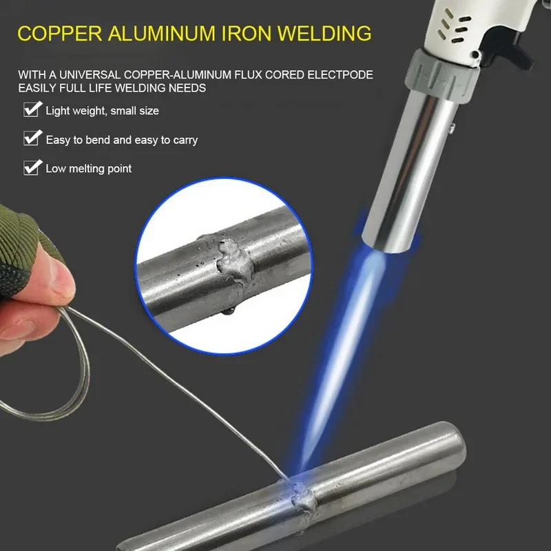 No Need Solder Powder Aluminum Welding Rod Brazing Low Temperature Aluminum Tin Solder wire Soldering Rod Tool Kit 5/50Pcs soldering wire soldering tin wire soldering rods welding wires