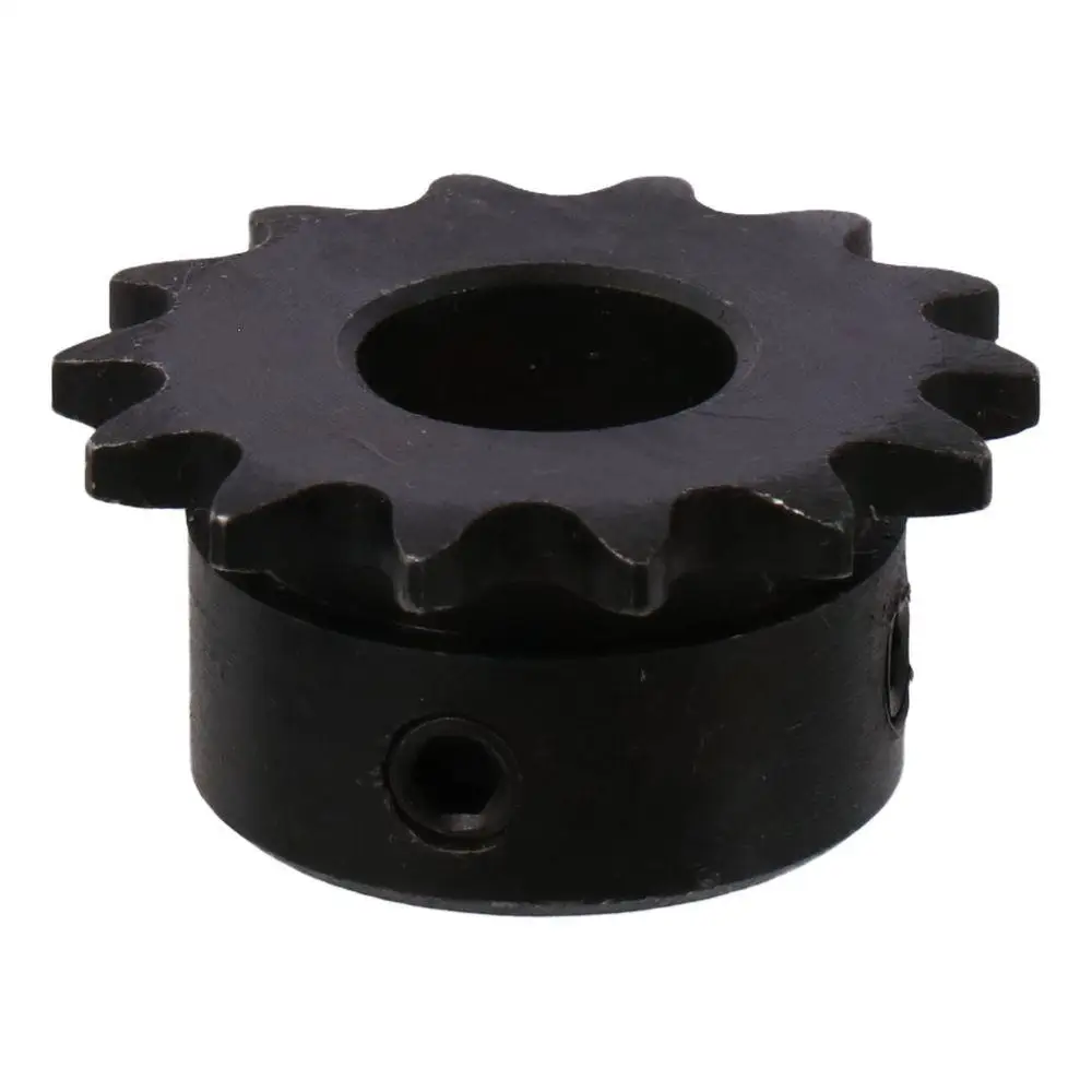 14 Tooth B Type Roller Sprocket 25 Chain Black Oxide Industrial Chain Wheel Single Strand 1/4" Pitch C45 Carbon Steel