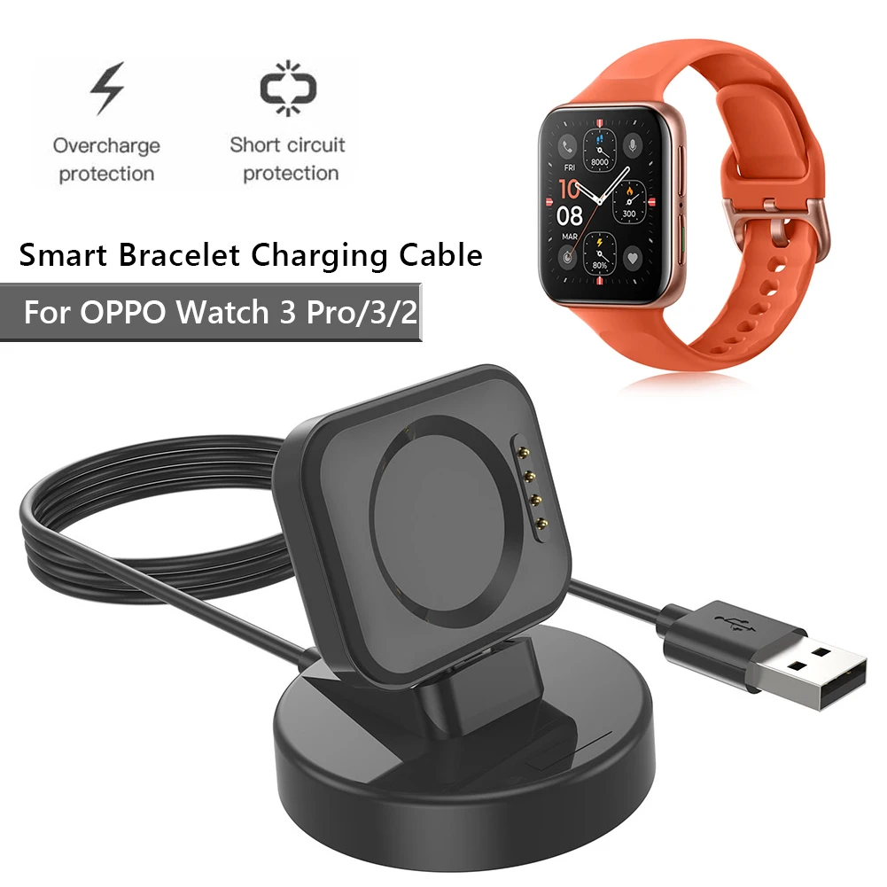 100cm USB Charging Cable Mobile Phone Holder Charger Dock Station Smart Watch Accessories Charger Stand for OPPO Watch 3 Pro/3/2