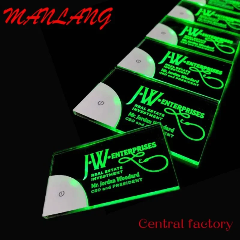 

Custom 2023 New Acrylic custom print LED light source business growing night light cards