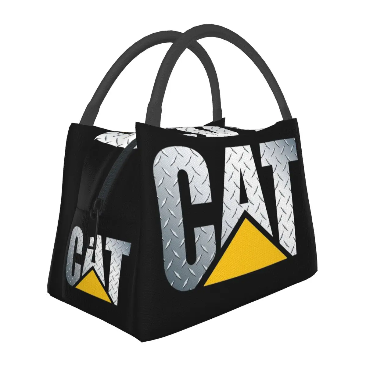 

CAT Diamond Plate Lunch Bags Insulated Bento Box Leakproof Lunch Tote Picnic Bags Cooler Thermal Bag for Woman Kids Work