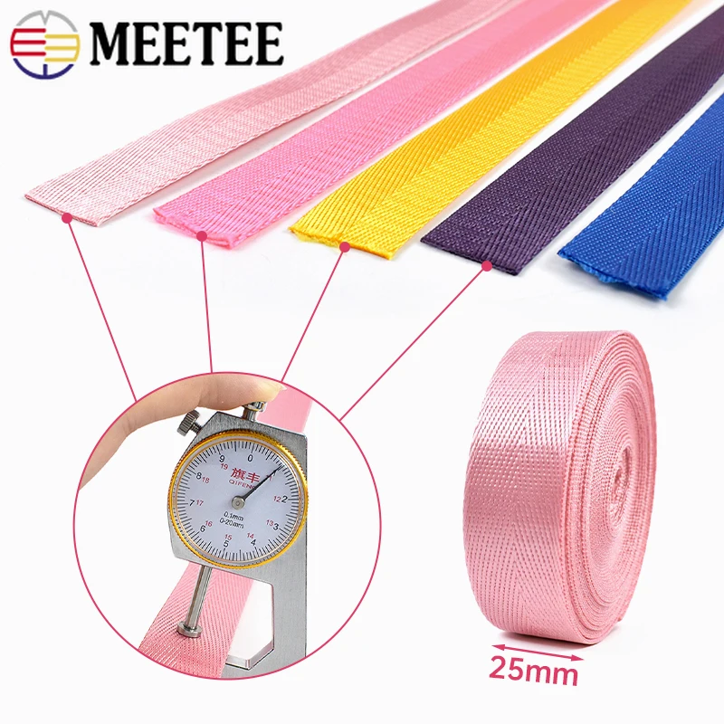 Colorful 25mm Nylon Webbing Strap - Versatile DIY Sewing and Craft Ribbon