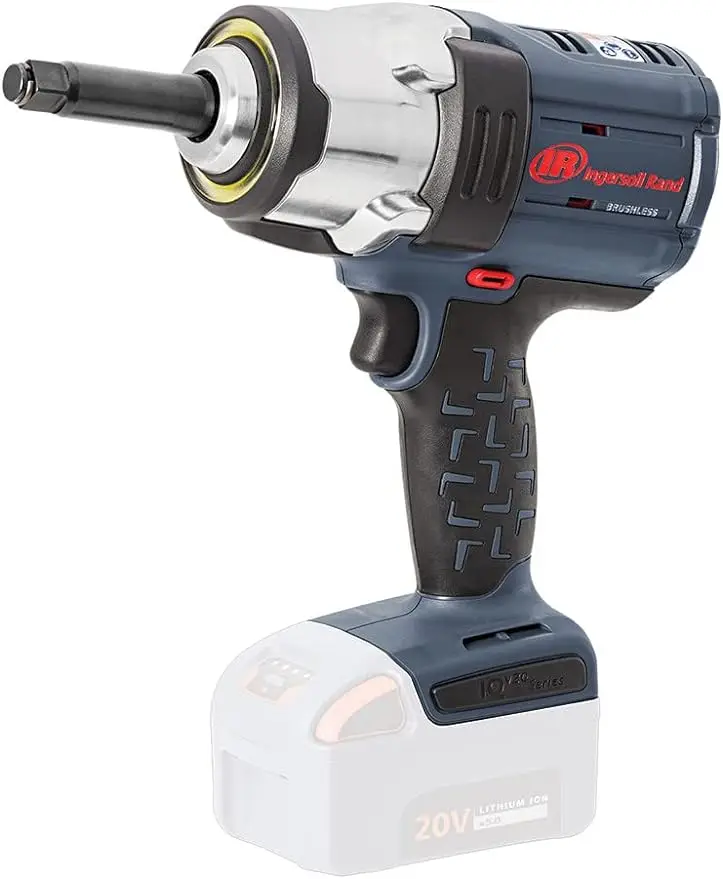 

Ingersoll Rand W7252 20V High-torque 1/2" Drive Cordless Impact Wrench, 1500 ft-lbs Nut-busting Torque, 2" Extended Anvil