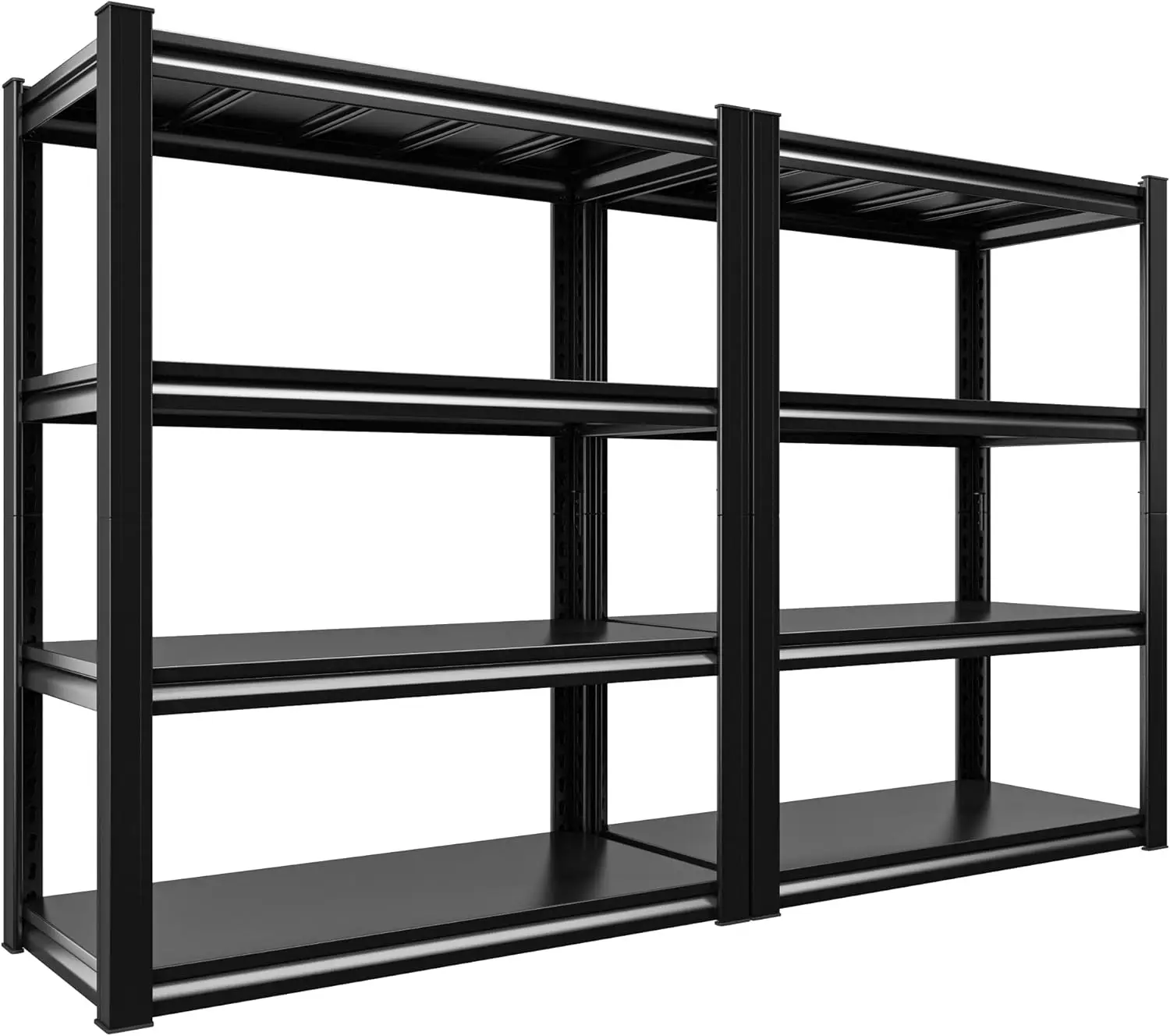 

Raybee 40" Wide Storage Shelves Garage Shelving, 2 Pack, Heavy Duty Shelving, Adjustable 4 Tier Metal Shelves for Warehouse,